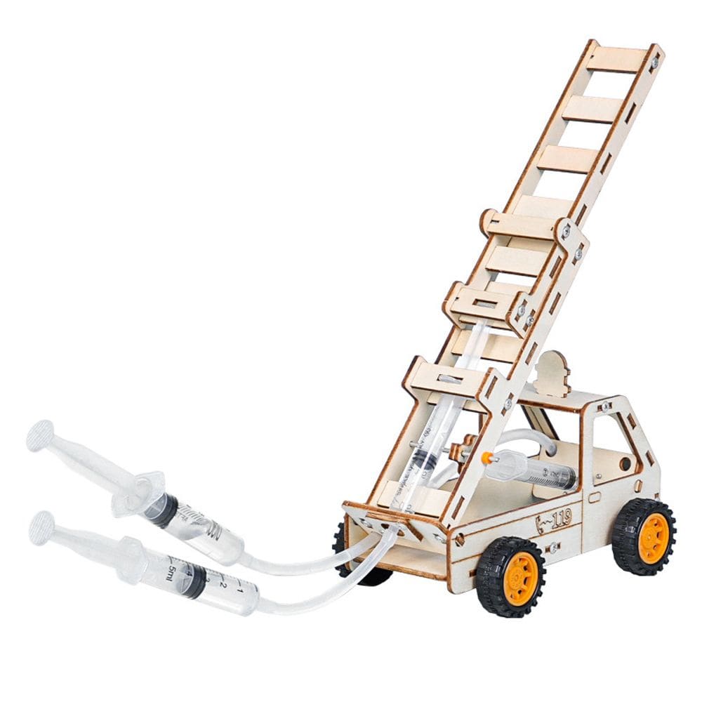Escada de caminhão de bombeiros hidráulica de madeira Science Experiment