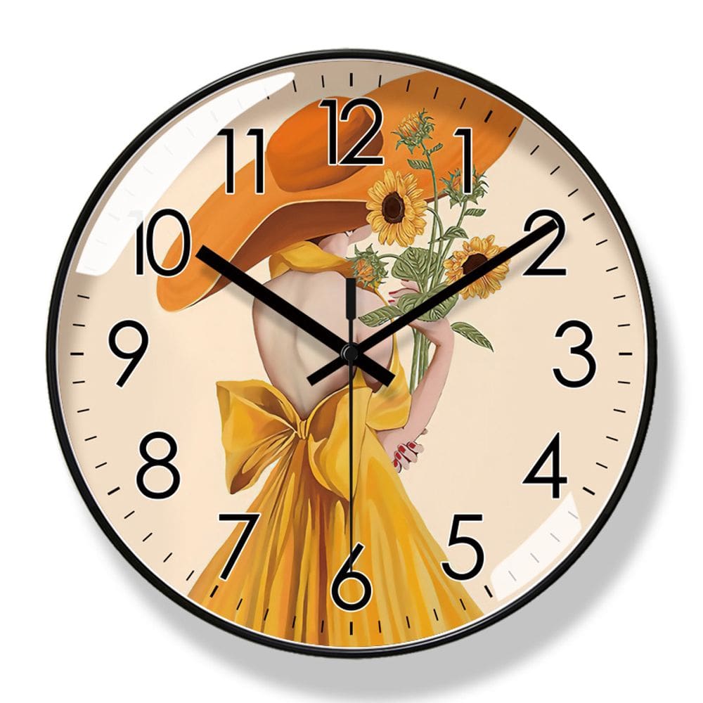Relógio de parede Elegant Dreamy Girl Non-Ticking 30cm