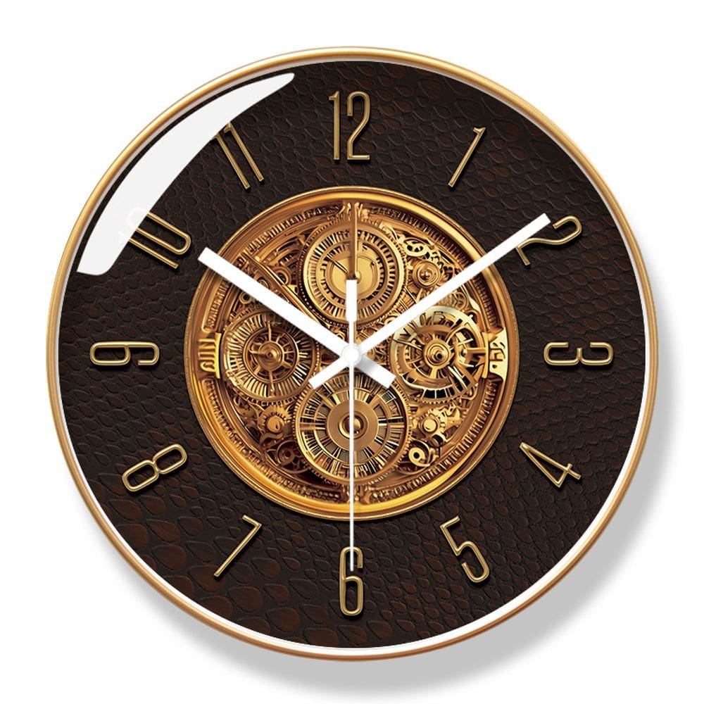 Relógio de parede de luxo mecânico de 30 cm de quartzo antiaderente