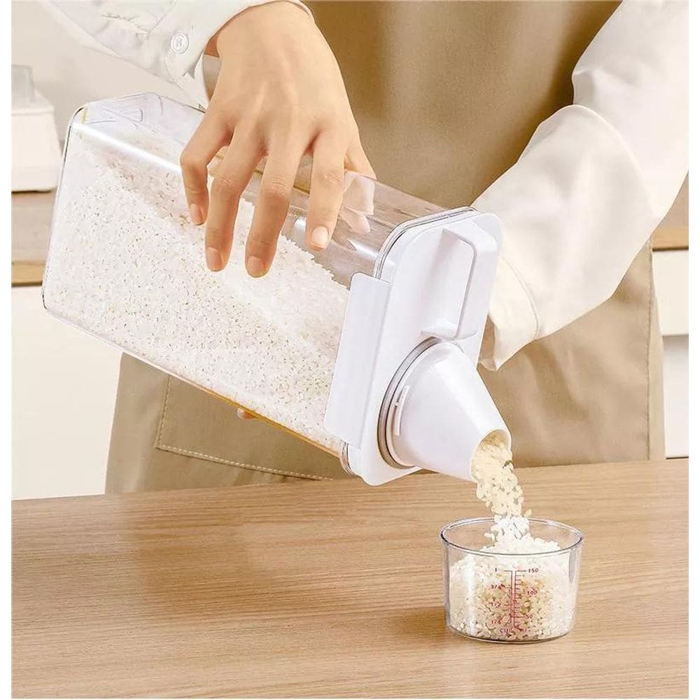 Pote Hermetico Armazenamento Com Bico E Copo Medidor 1300Ml