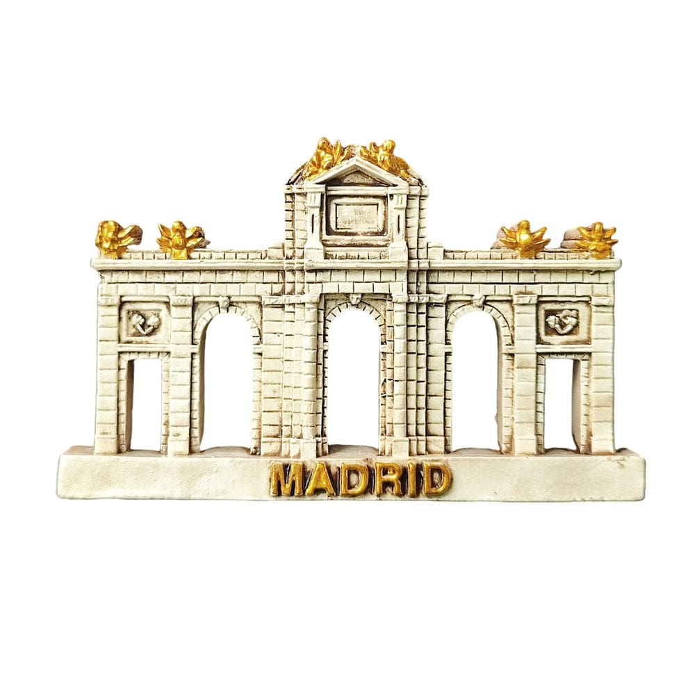 Ímã de geladeira Madrid Espanha Alcala Gate Archway Resin 3D