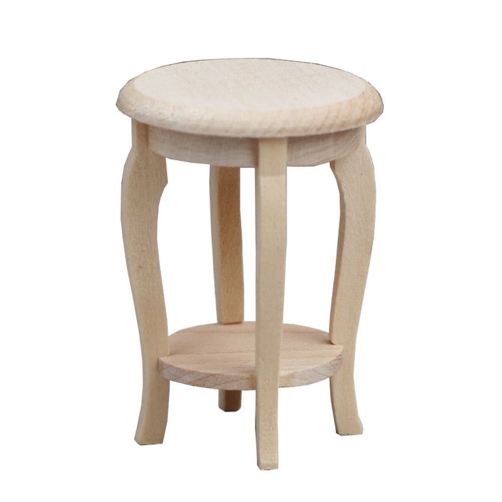 Mobiliário de casa de bonecas em miniatura, banco de madeira para plantas 1:12