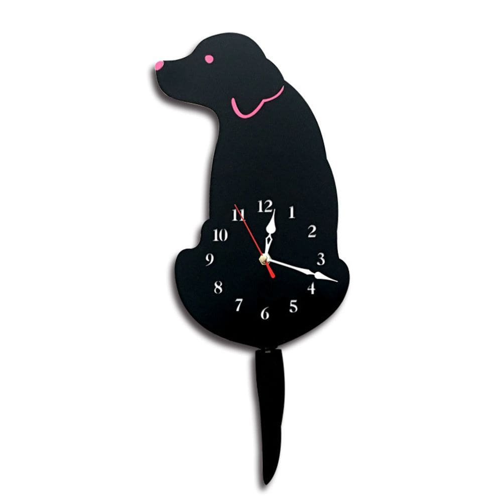 Relógio de parede Creative Dog 30 cm acrílico sem tique-taque silencioso