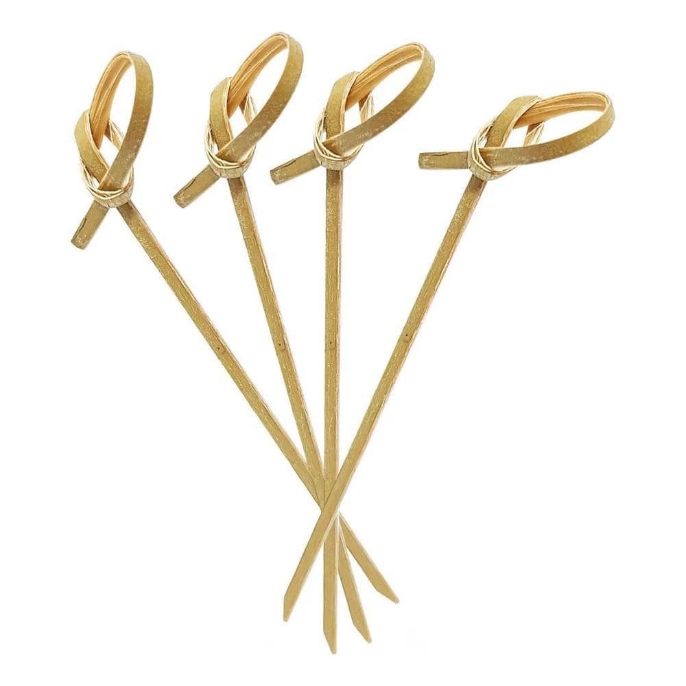 2X Espeto Palito Bambú Nó 9 Cm Petico Festa Buffet 100 Unida
