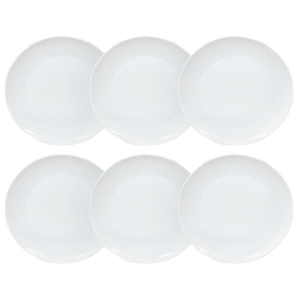 Jogo Pratos Rasos Jantar 27Cm Em Opaline 6 Peças Hauskraft
