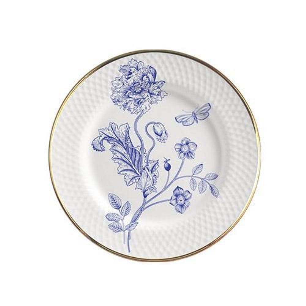 Conjunto Com 6 Pratos Sobremesa Adelaide Filete Ouro 21Cm