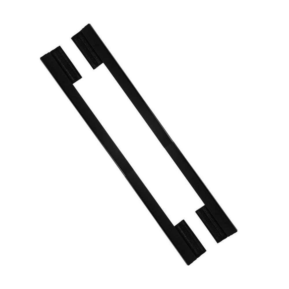 Puxador Porta Minimalist Duplo 300Mm 30Cm Preto Fosco Zen
