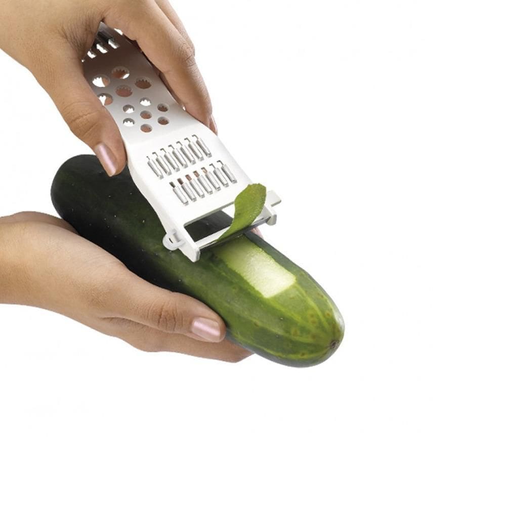 Descascador Fatiador Ralador De Legumes Manual 5 Em 1 Branco