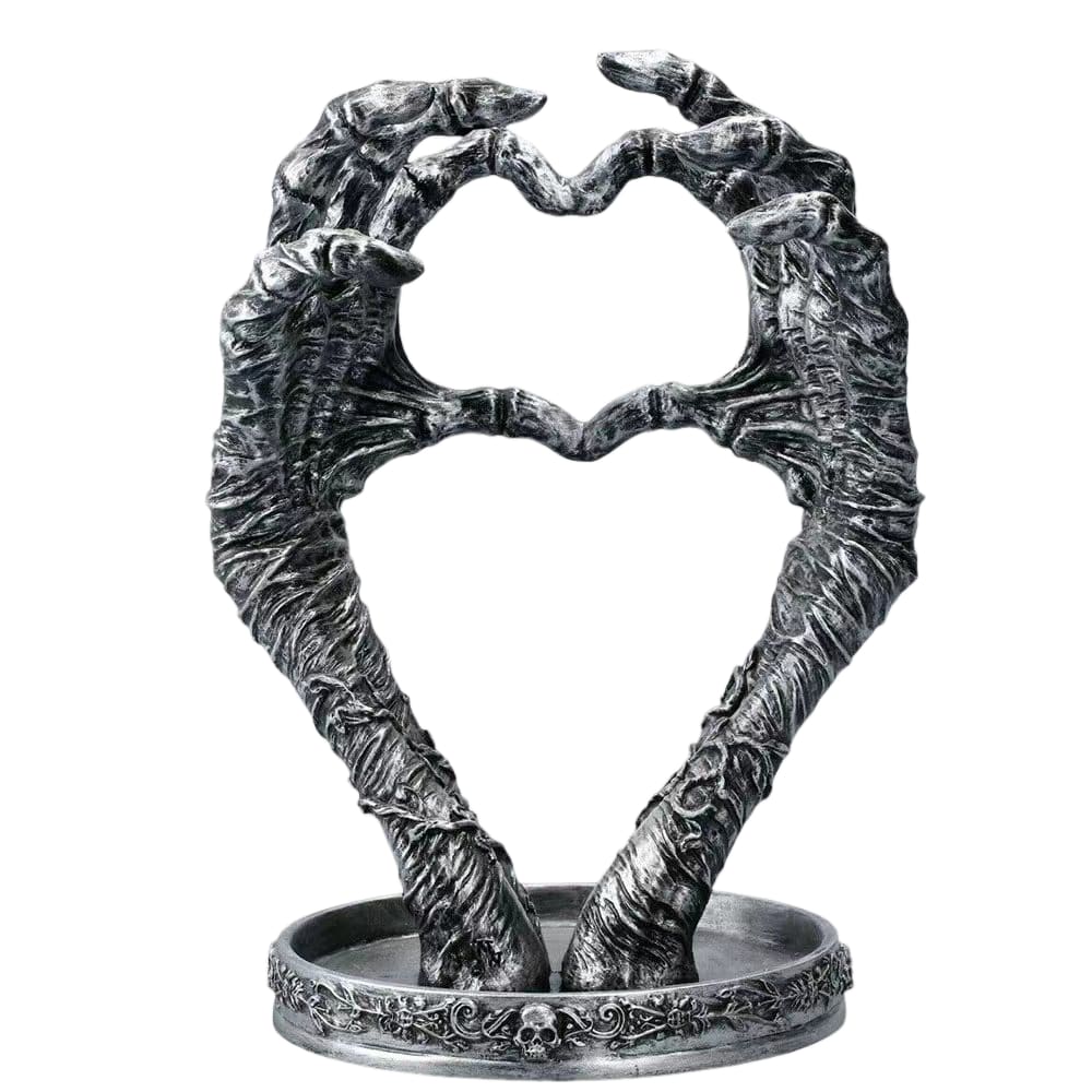 Bandeja de joias para esculturas Gothic Mummy Heart Hands Resin 300g