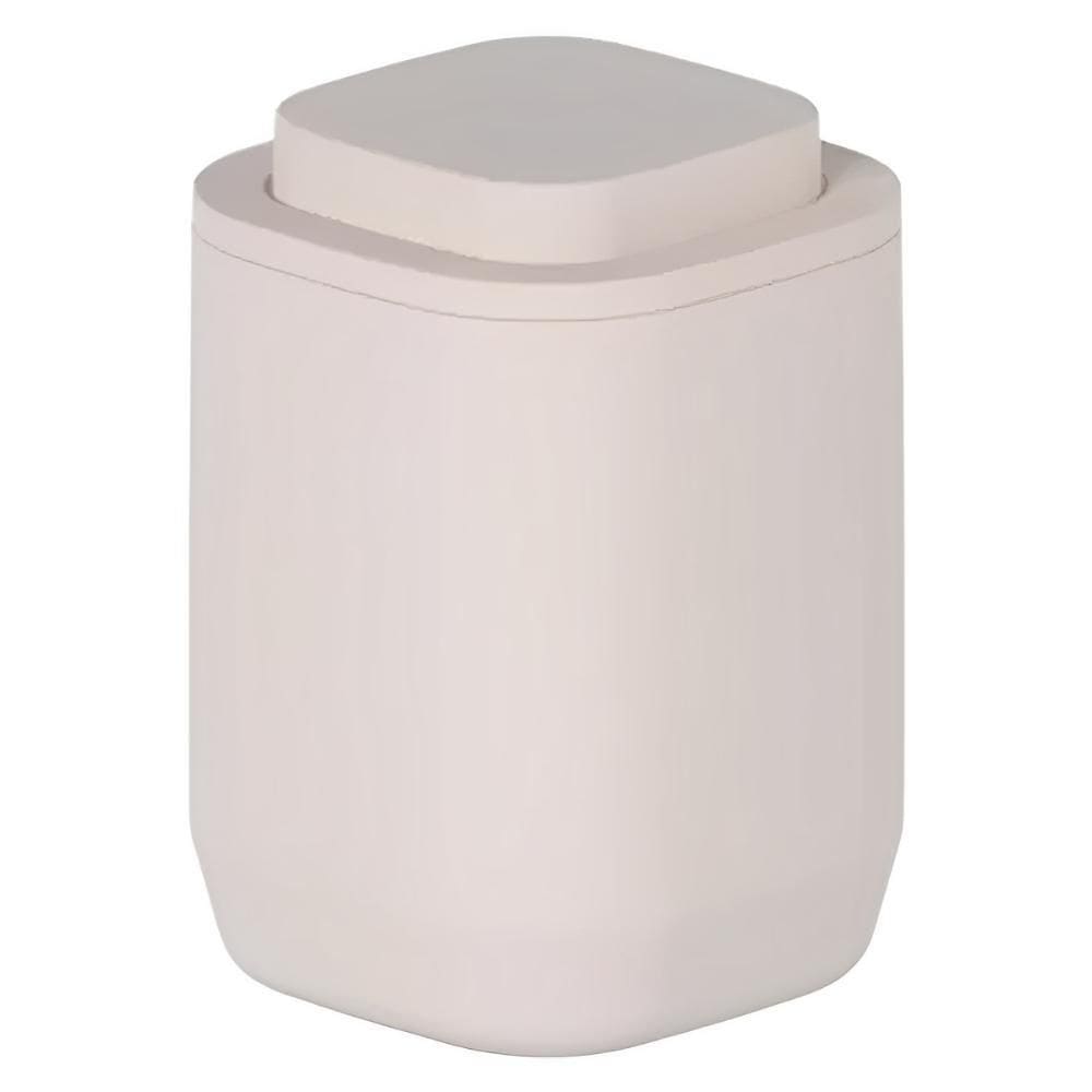 Porta Algodão Cotonete Bancada Banheiro Moderno Ou Bege