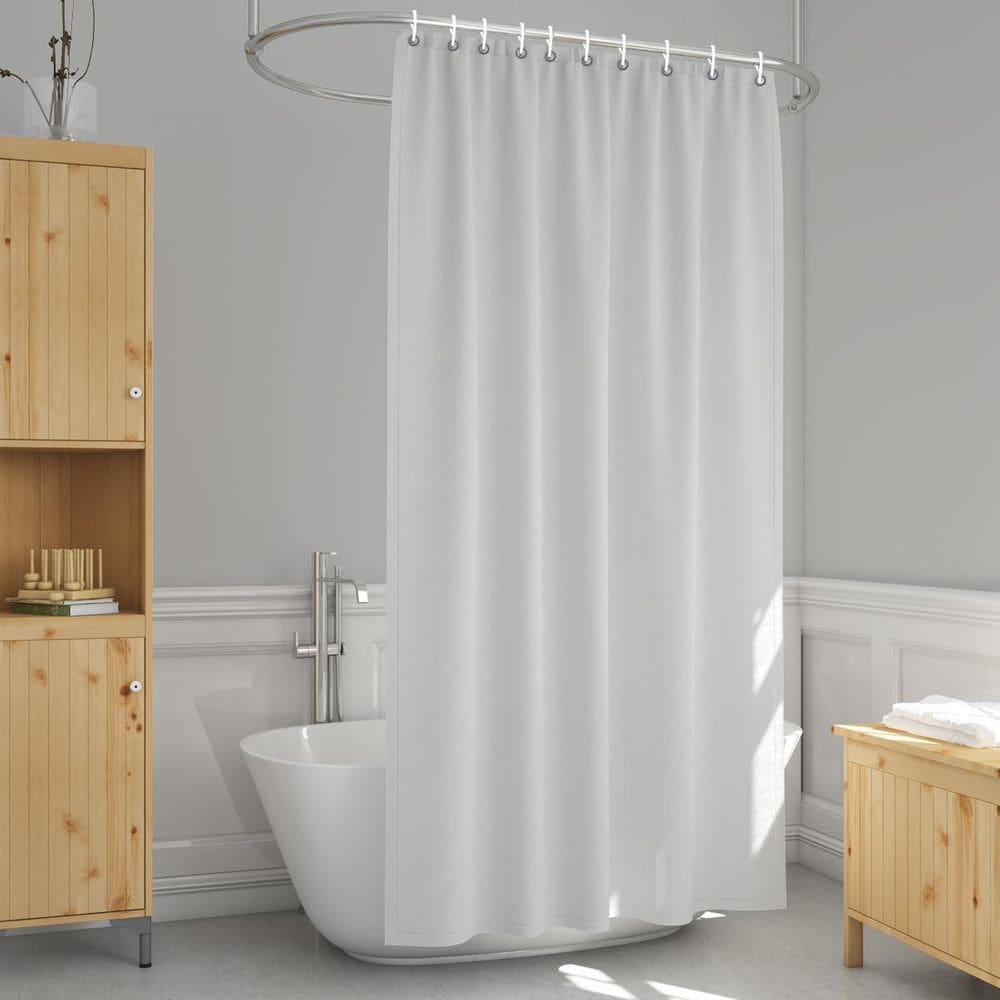 10 Cortina Box Banheiro Branca Lisa Antimofo Pvc