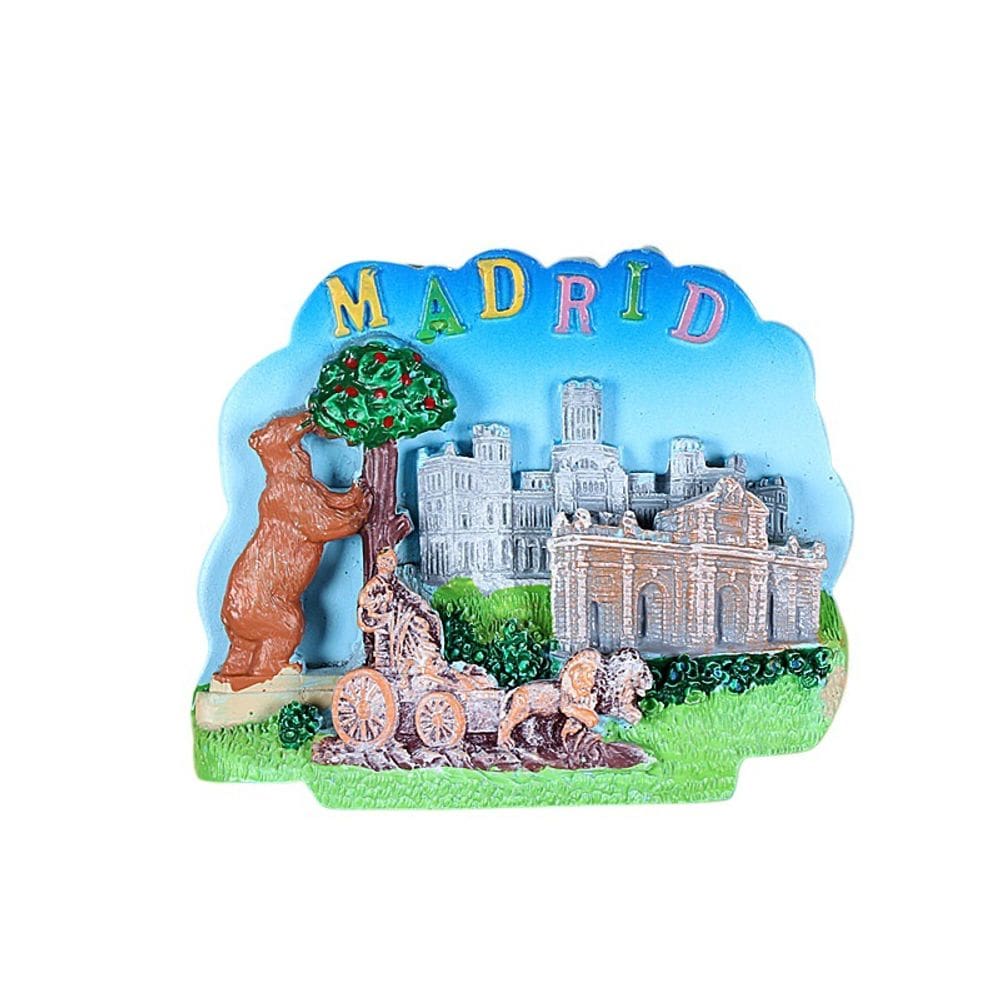 Ímã de geladeira Madrid City Souvenir Bear & Tree Puerta 1 kg