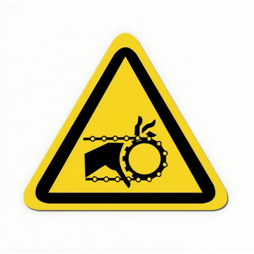 Sinal de aviso para vinil autoadesivo Chain Hazard 10x10cm