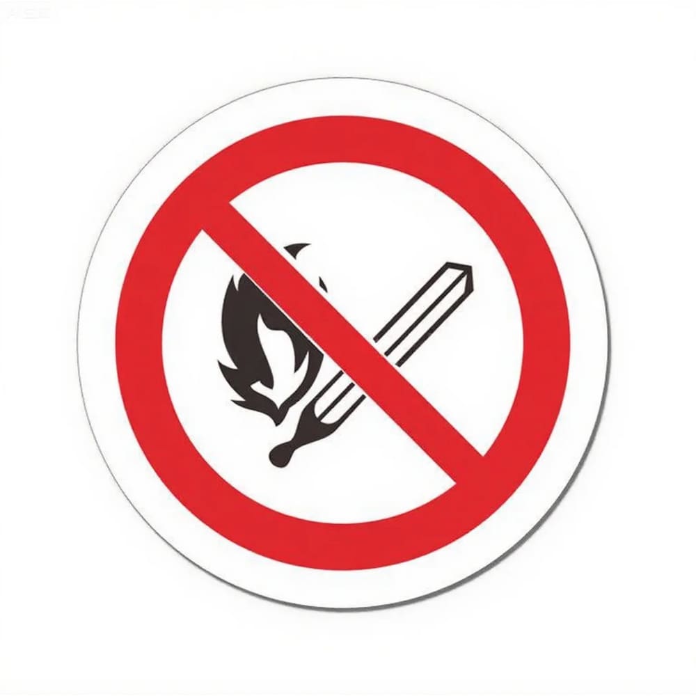 Adesivo de advertência para não fumar ou abrir chamas 6 unidades/lote de 10 cm
