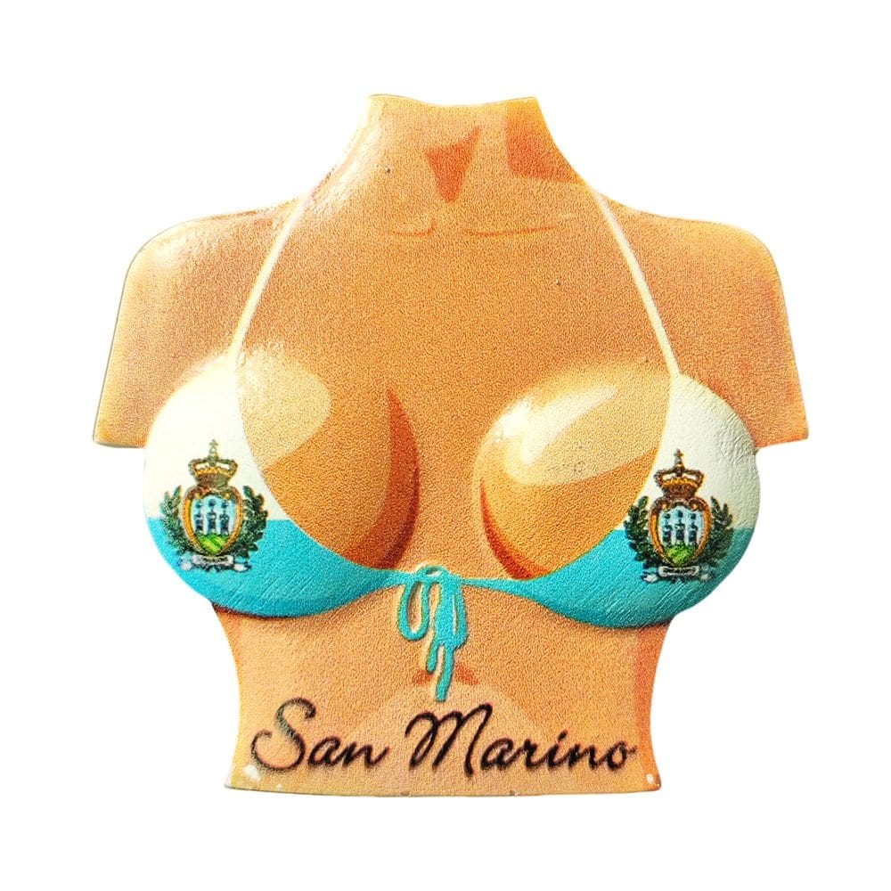 Refrigerador de resina 3D com bandeira de biquíni San Marino