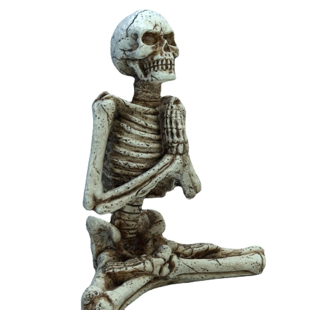 Escultura, ioga, esqueleto, meditação, resina, sessão criativa
