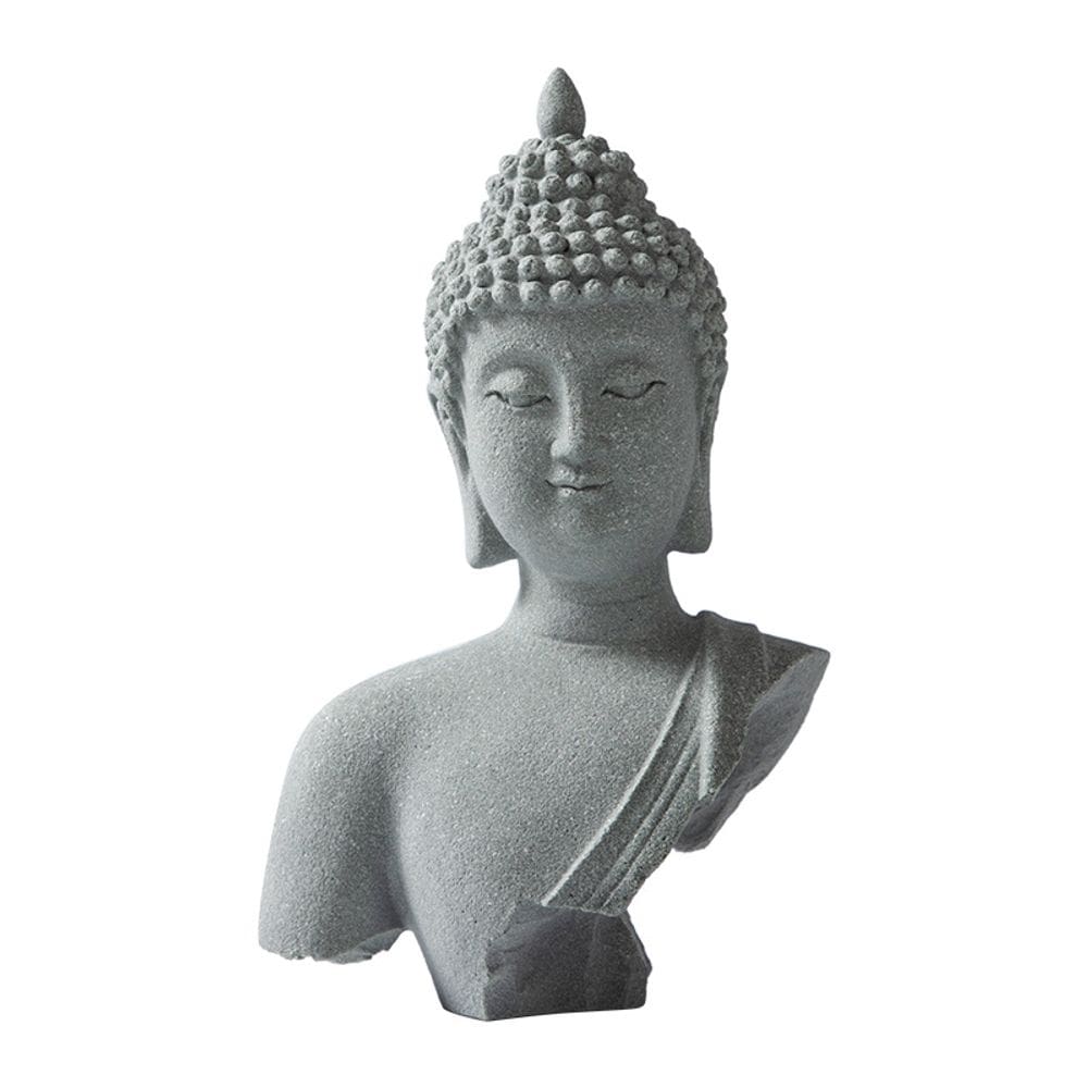 Escultura em pedra artificial do Buda Shakyamuni de meio comprimento