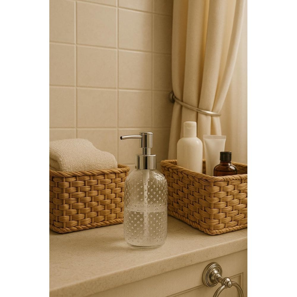 Dispenser Para Sabonete Líquido De Vidro 430Ml Ball Mek