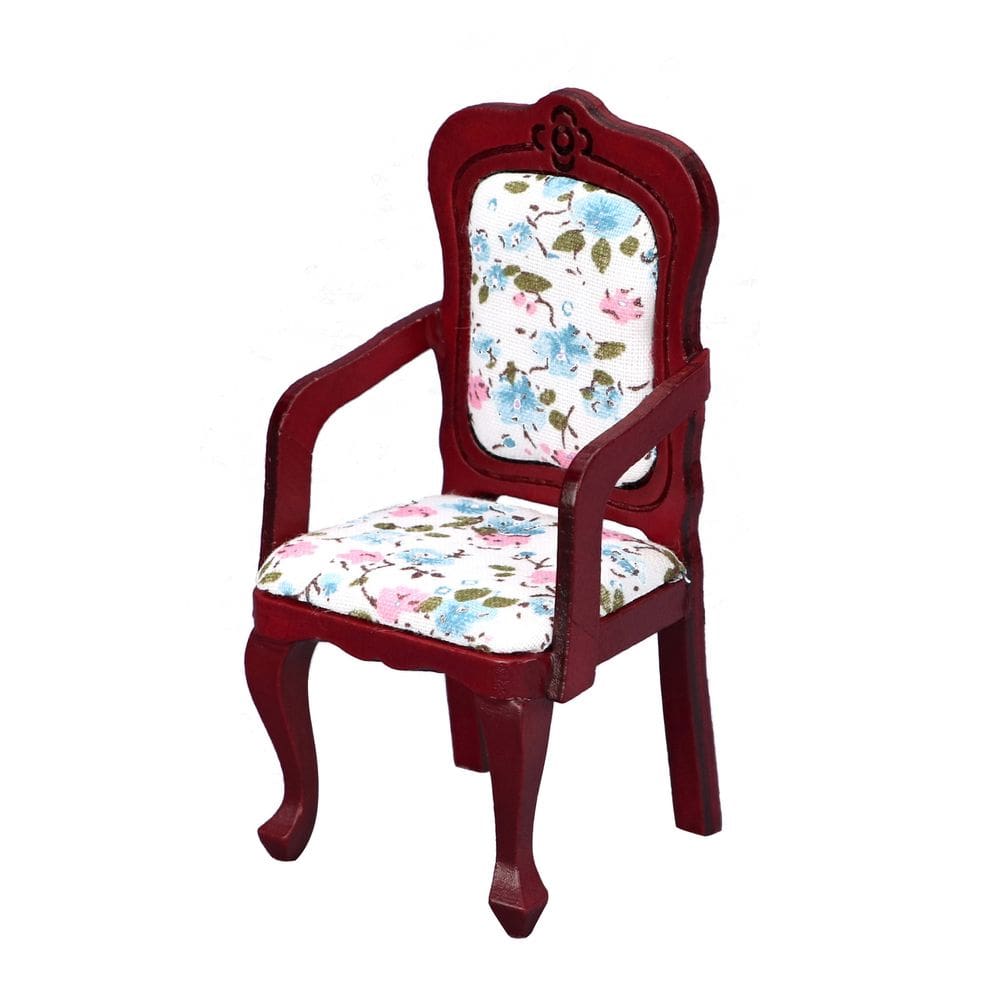 Poltrona Dollhouse em miniatura em escala 1:12 na cor sequoia