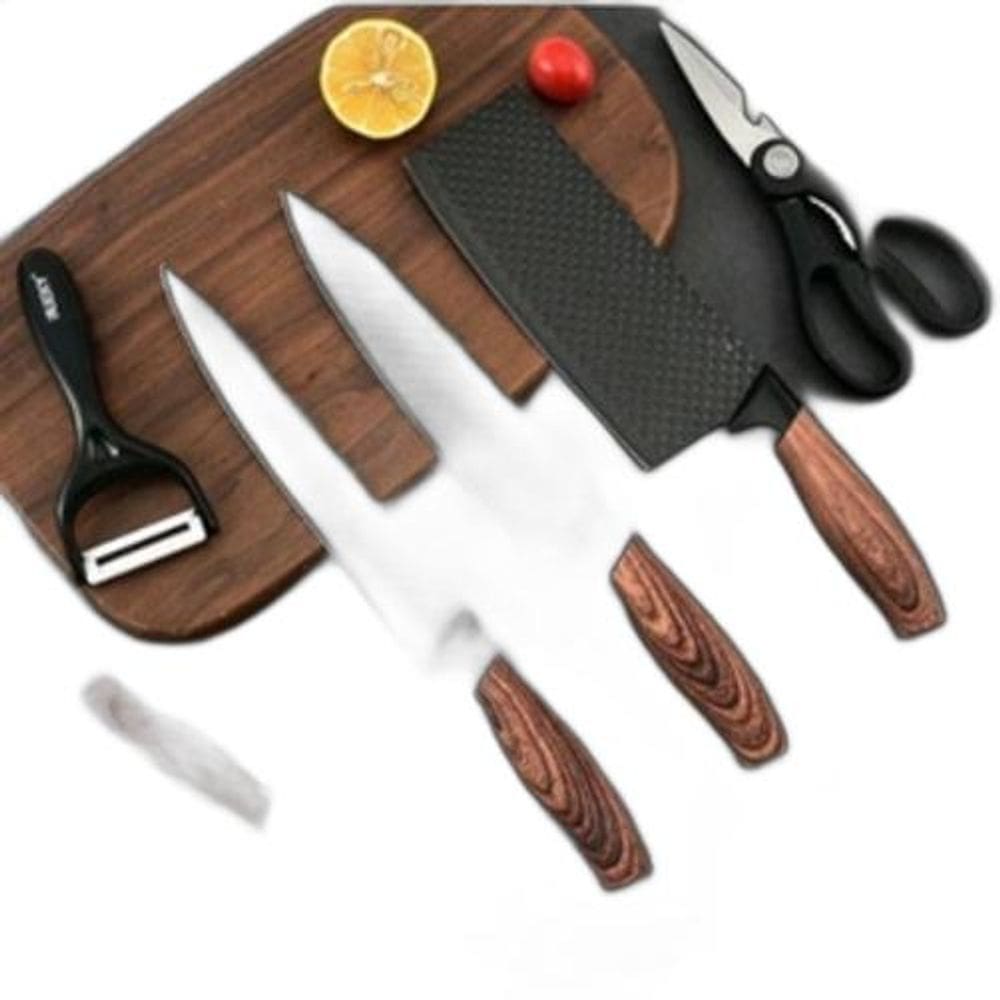 Super Jogo Facas Gourmet Chef 6 Pçs Cozinha