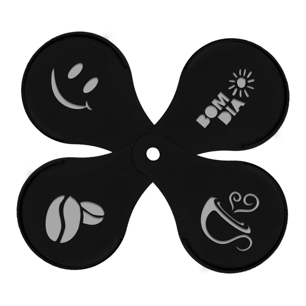 Kit 04 Stencils Aduze Reutilizável Tema Cafeteria Para Café