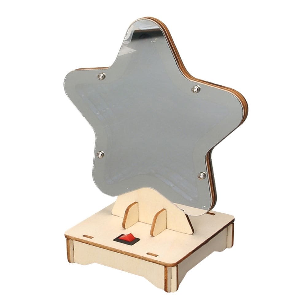 Kit científico STEM: lâmpada infinita LED de madeira em forma de estrela, faça você mesmo