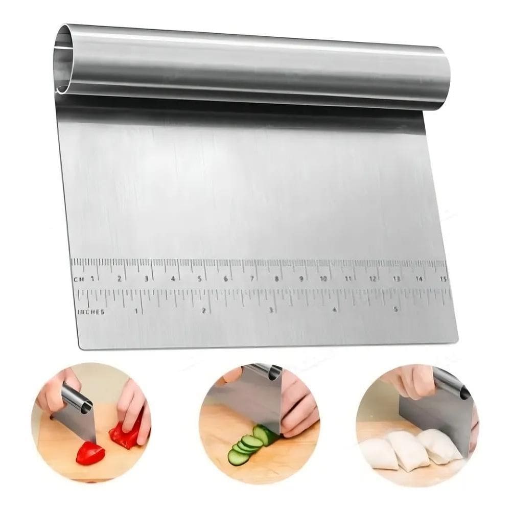 Espátula Raspador Inox Para Massas Chocolates Cortador Pizza
