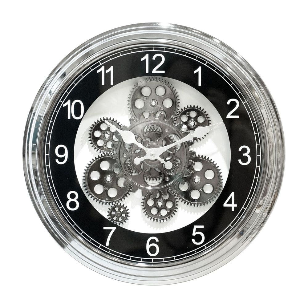 Relógio de parede Industrial Gear 38 cm Silent Non-Ticking Quartz