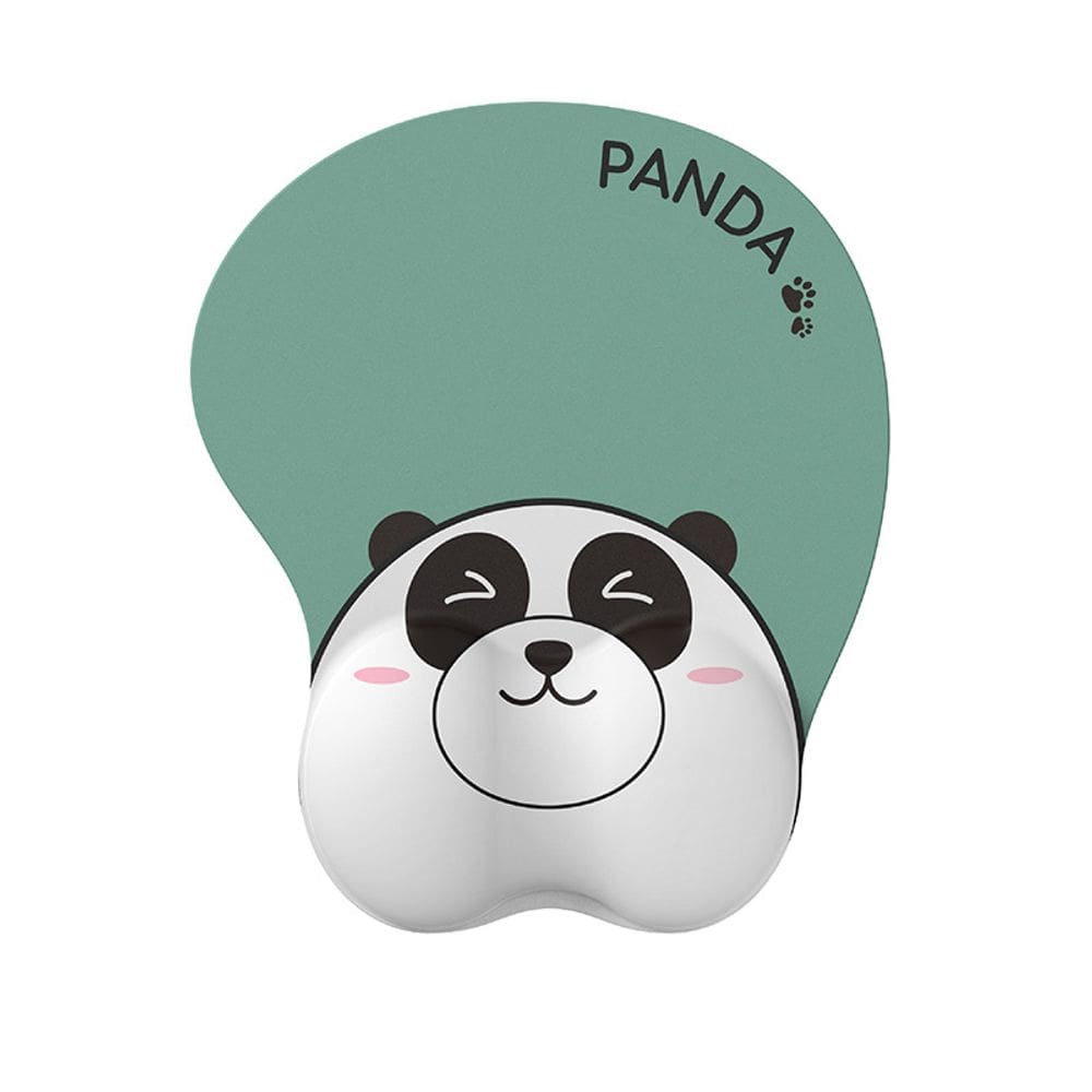 Mouse Pad Panda Design com suporte de pulso, resina de 22x26cm