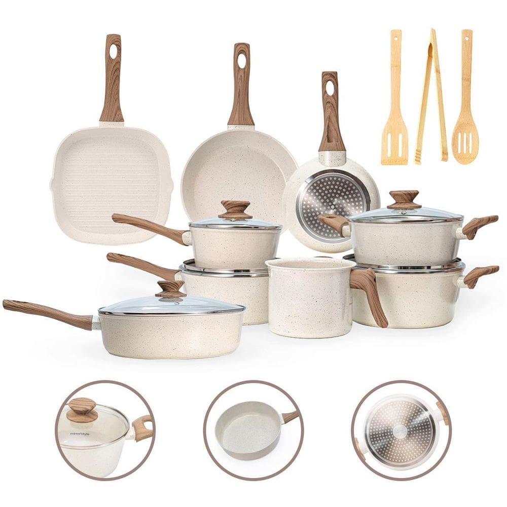 Jogo Panelas 12 Pç Premium 4Mm Indução Revestimento Cerâmico