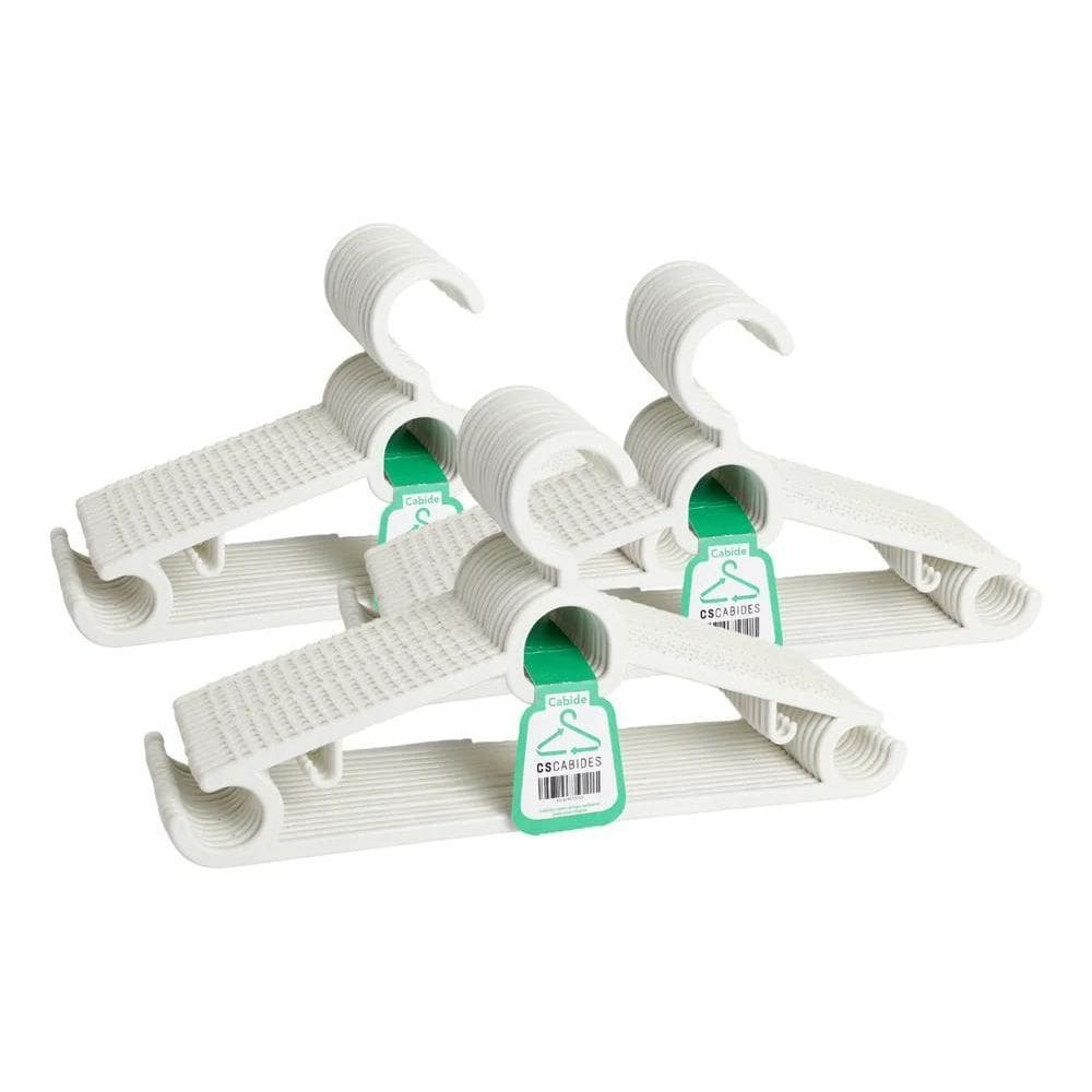 2X Kit 30 Cabides Branco Para  Reforçado Camisa