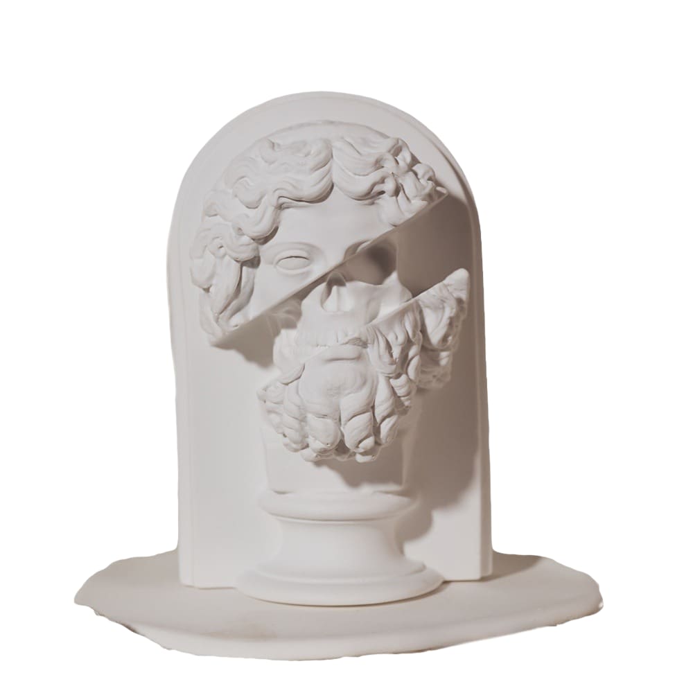 Escultura Mitologia Grega Busto de resina de Zeus 13,5 cm