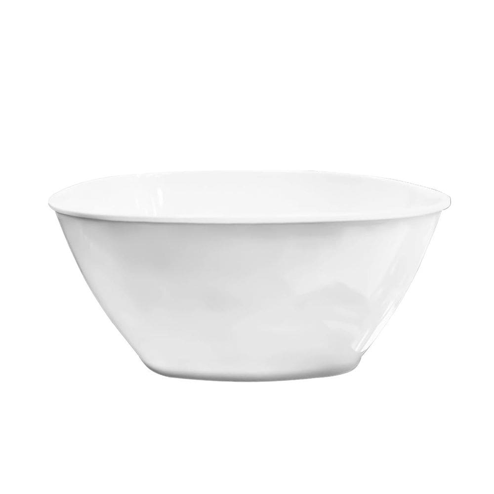 Tigela Quadrada Funda Melamina Branca 25Cm