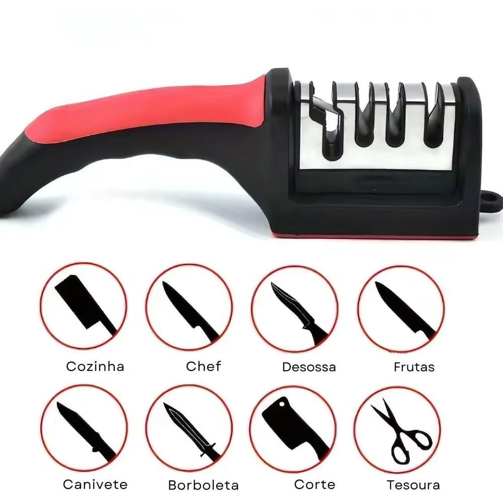 Afiador De Facas Com Acabamento Inox E Alta Durabilidade