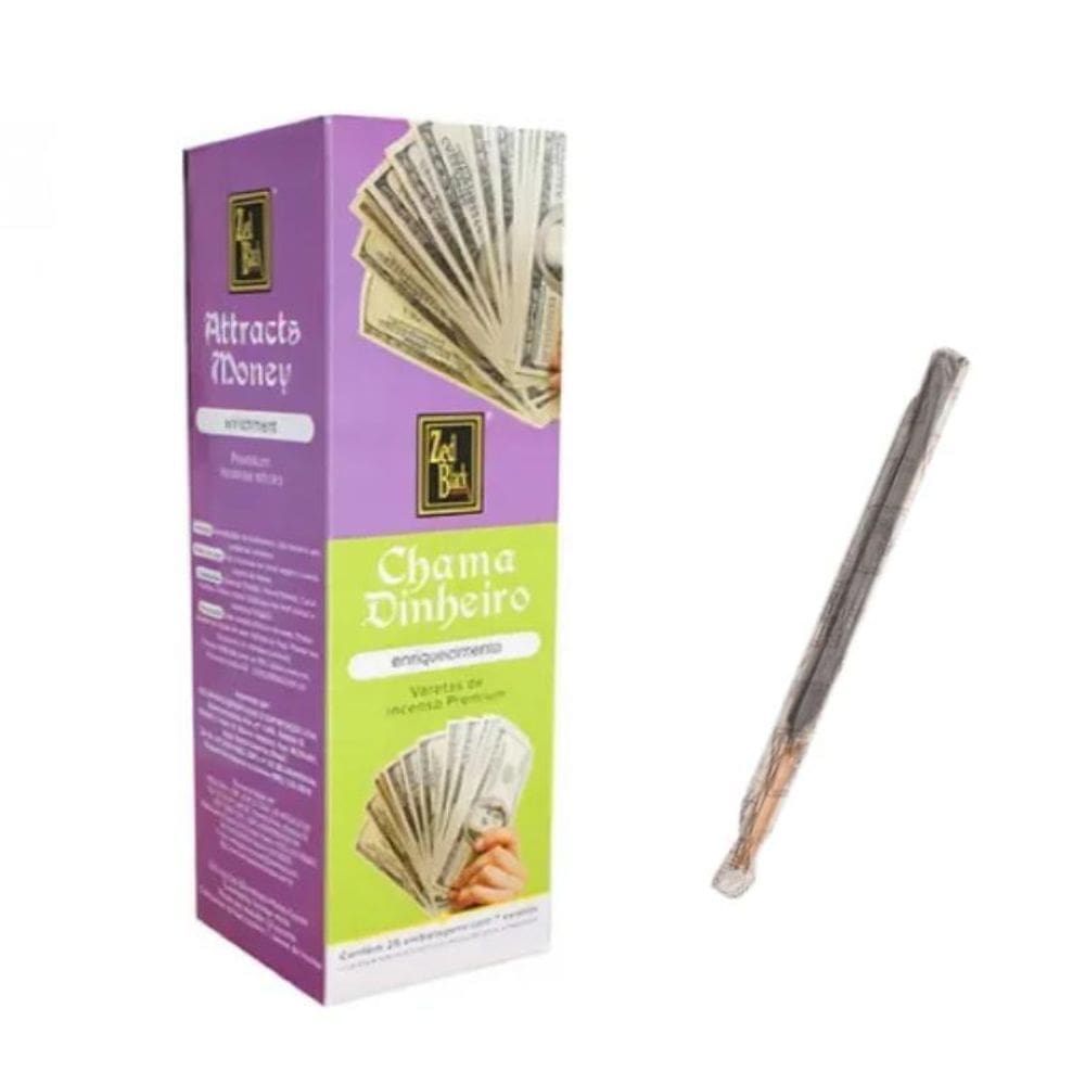 Caixa Incenso Indiano Chama Dinheiro 25 Embalagem 175 Vareta