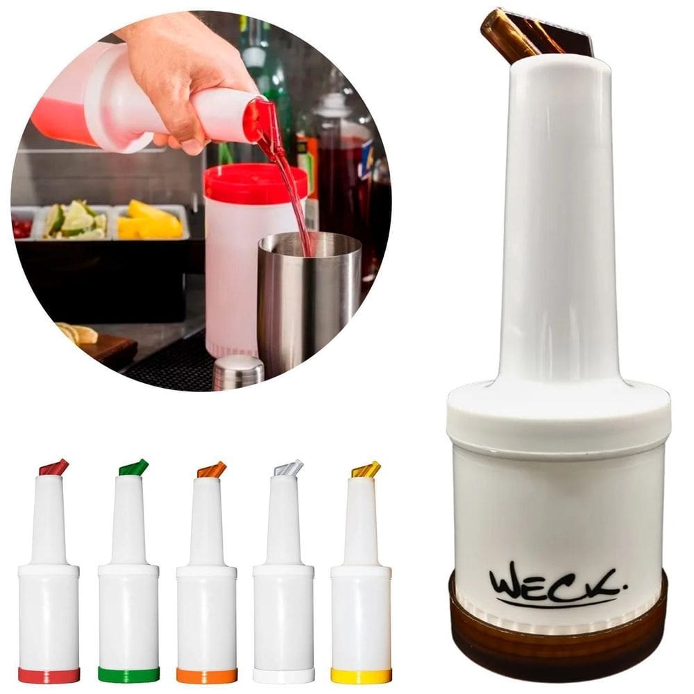 Garrafa Storen Para Bebida Bartender Tampa Rosca 1 Litro