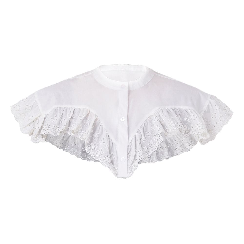 Coleira falsa removível de estilo vitoriano para mulheres e meninas