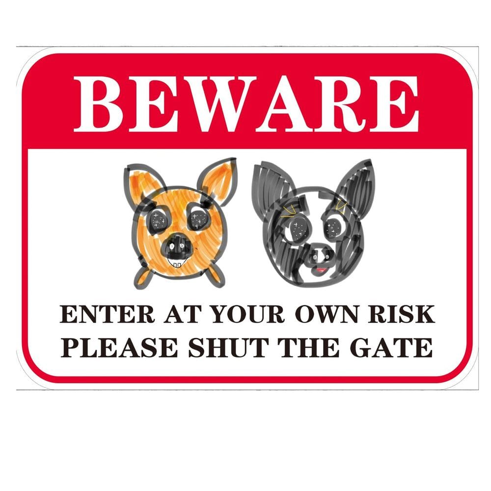 Adesivo de advertência: Decalque de vinil Beware of Dog, 10 unidades/lote