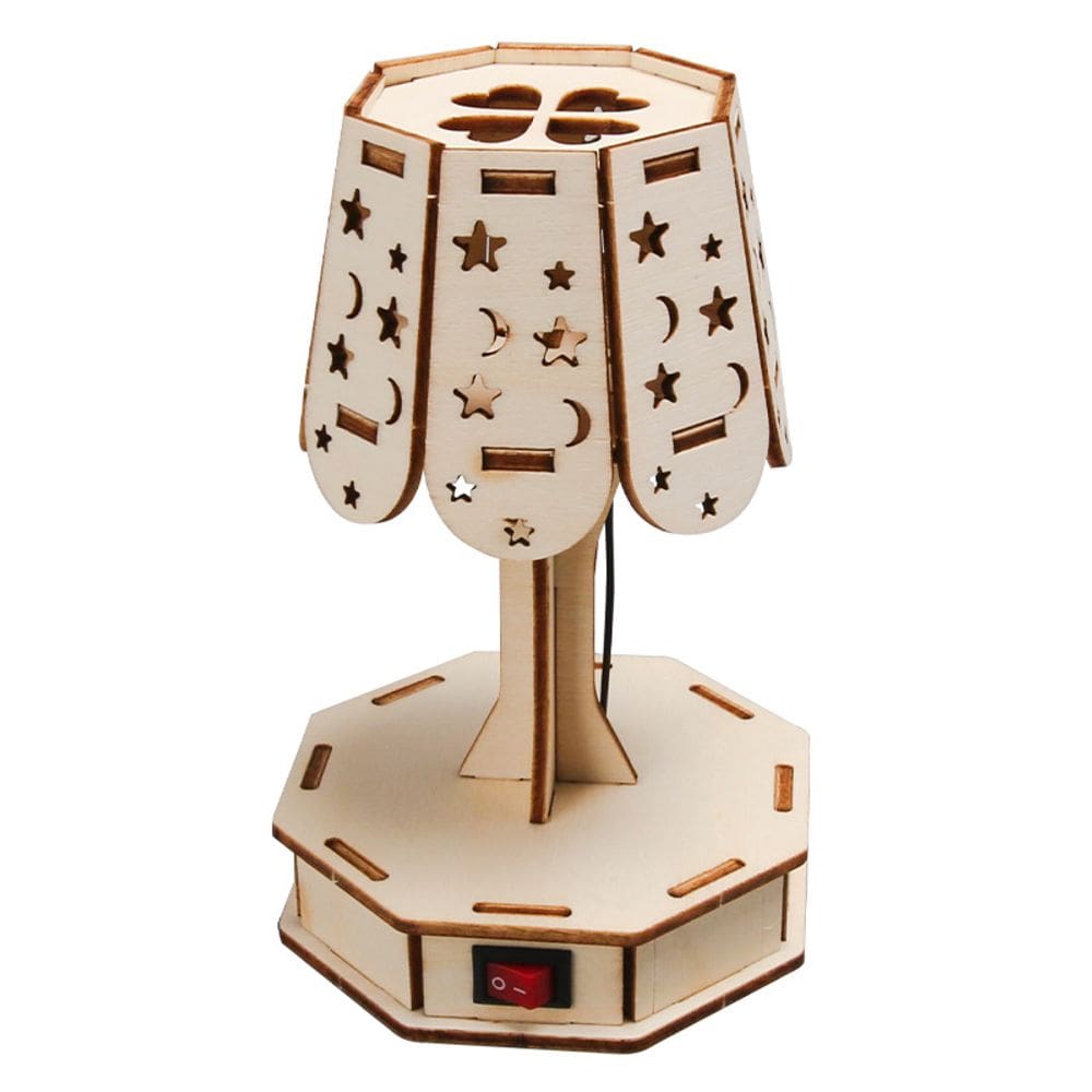 Kit de experimentos científicos STEM: candeeiro de mesa de madeira DIY para crianças