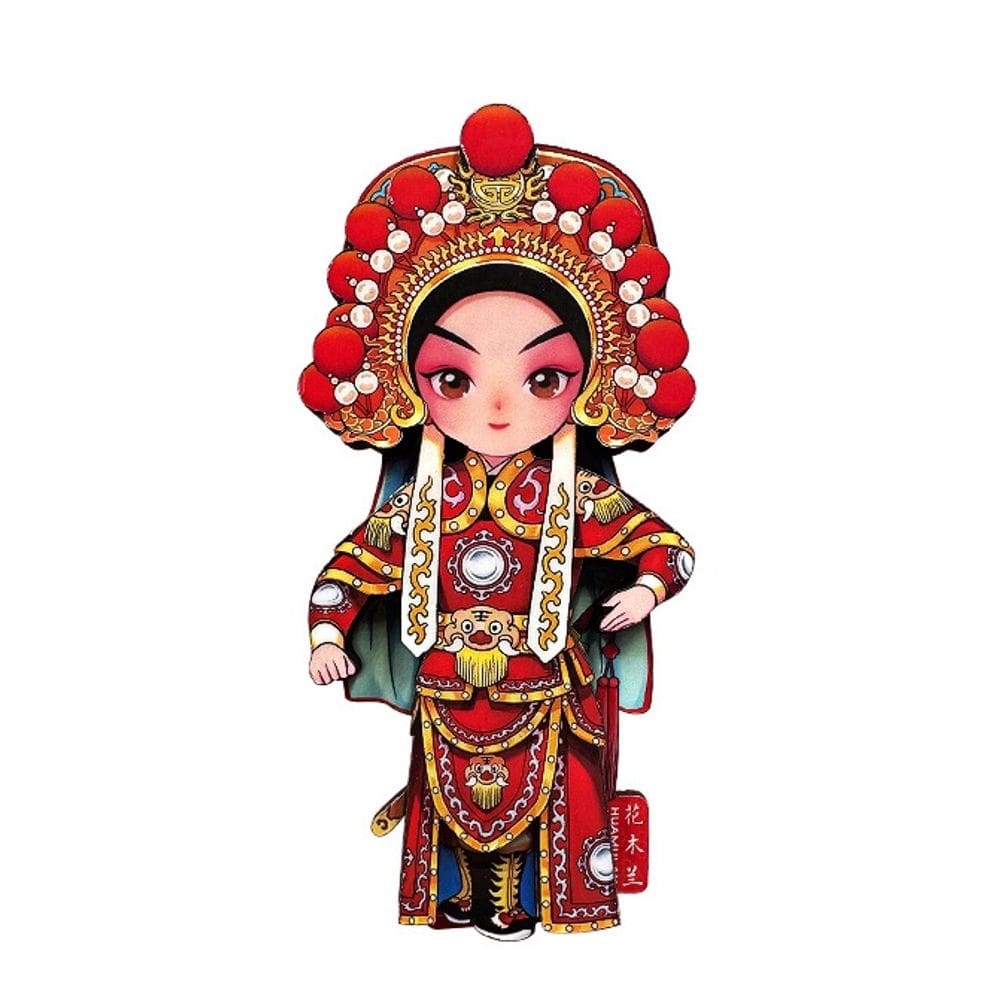 Ímã de geladeira Chinese Opera Peking Opera Máscara facial de madeira