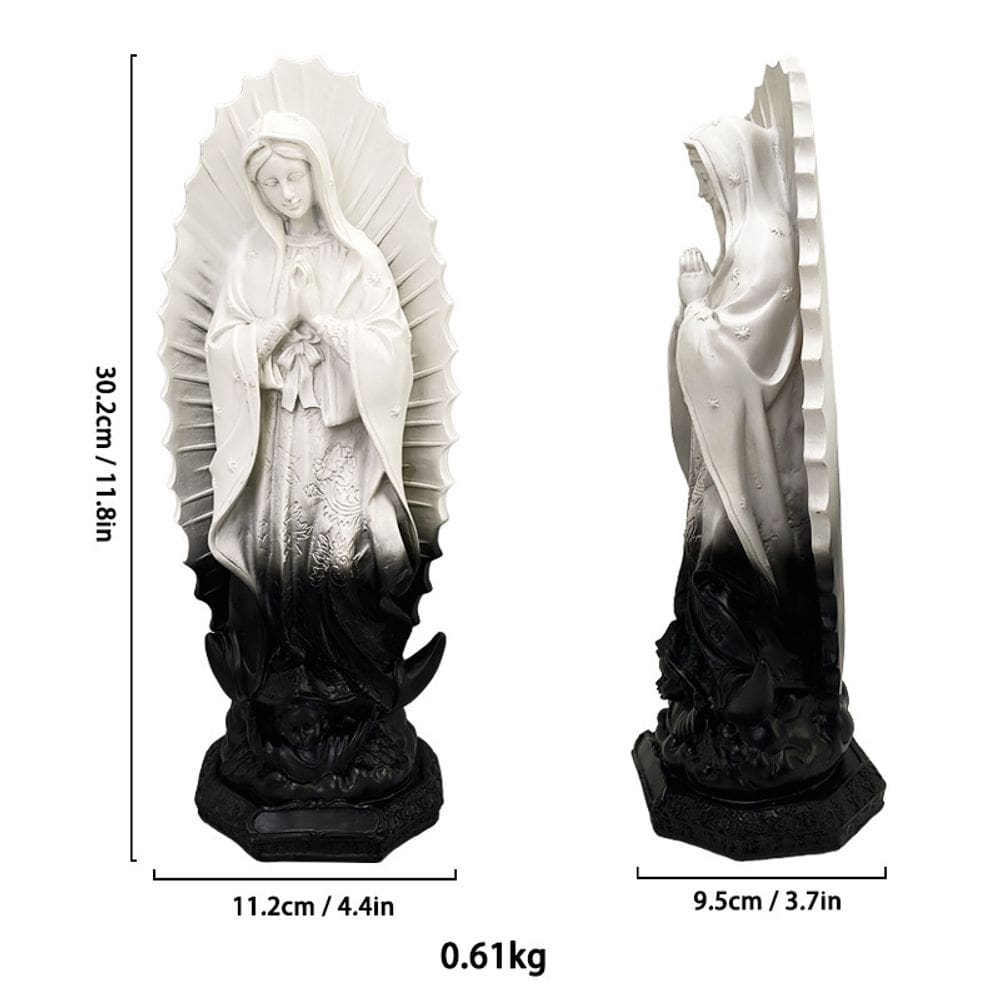 Estátua de resina da Virgem Maria Mexicana, estatueta religiosa de 30,2 cm
