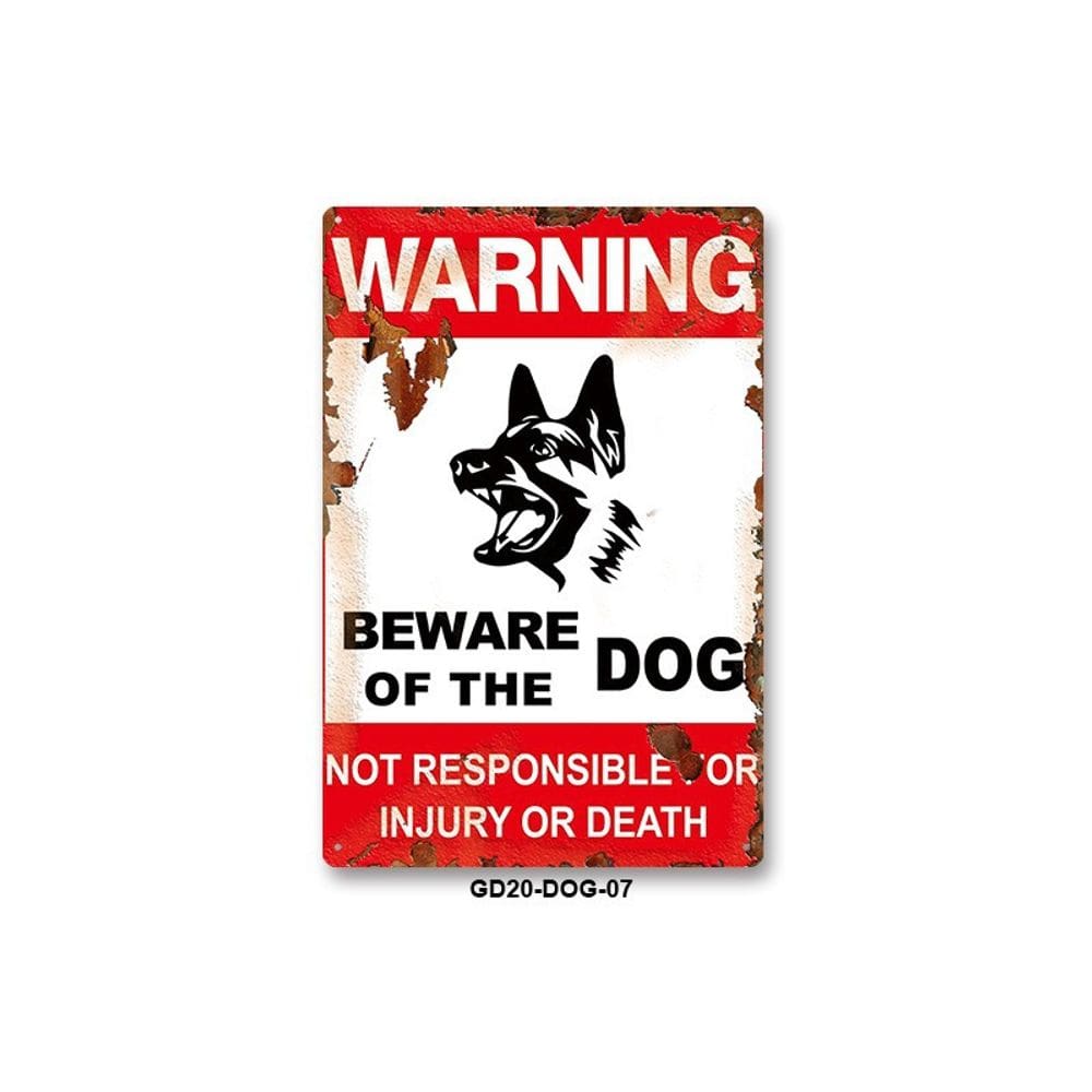 Sinal de aviso: cuidado com cães agressivos, alerta para cães, 10 unidades