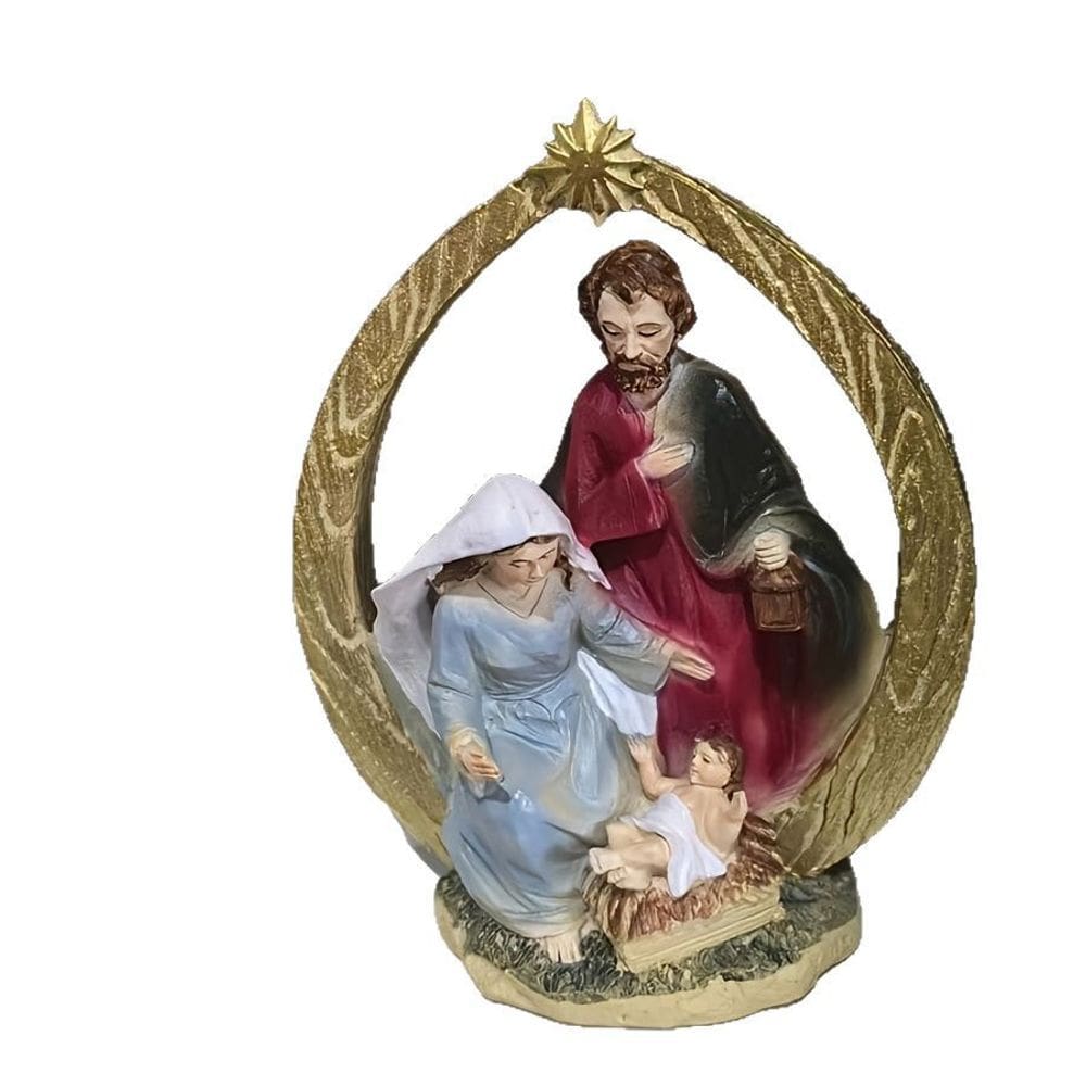 Estátuas da Sagrada Família da Natividade e estatuetas de resina Mary Joseph