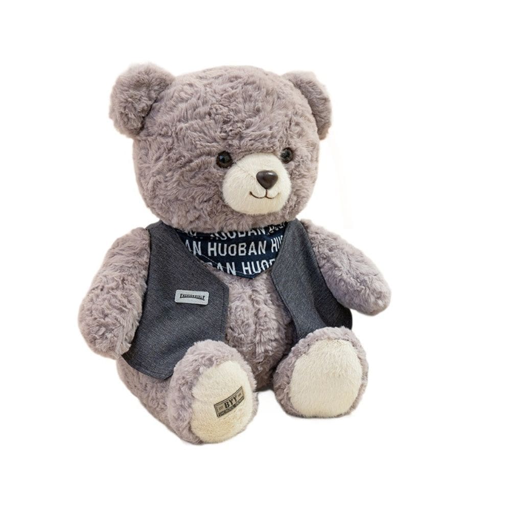 Brinquedo de pelúcia Teddy Bear Doll Soft Stuffed Cartoon cinza 35 cm