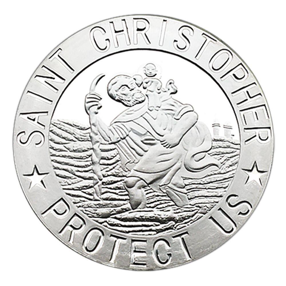 Moeda Comemorativa de São Cristóvão com Medalha de Proteção