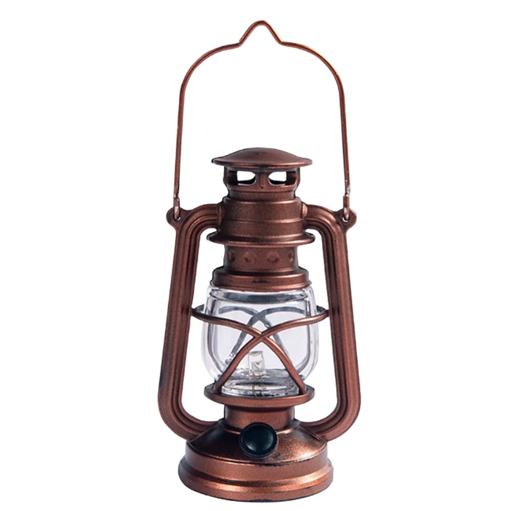 Lanterna retrô de móveis de casa de bonecas em miniatura com luz em escala 1/12