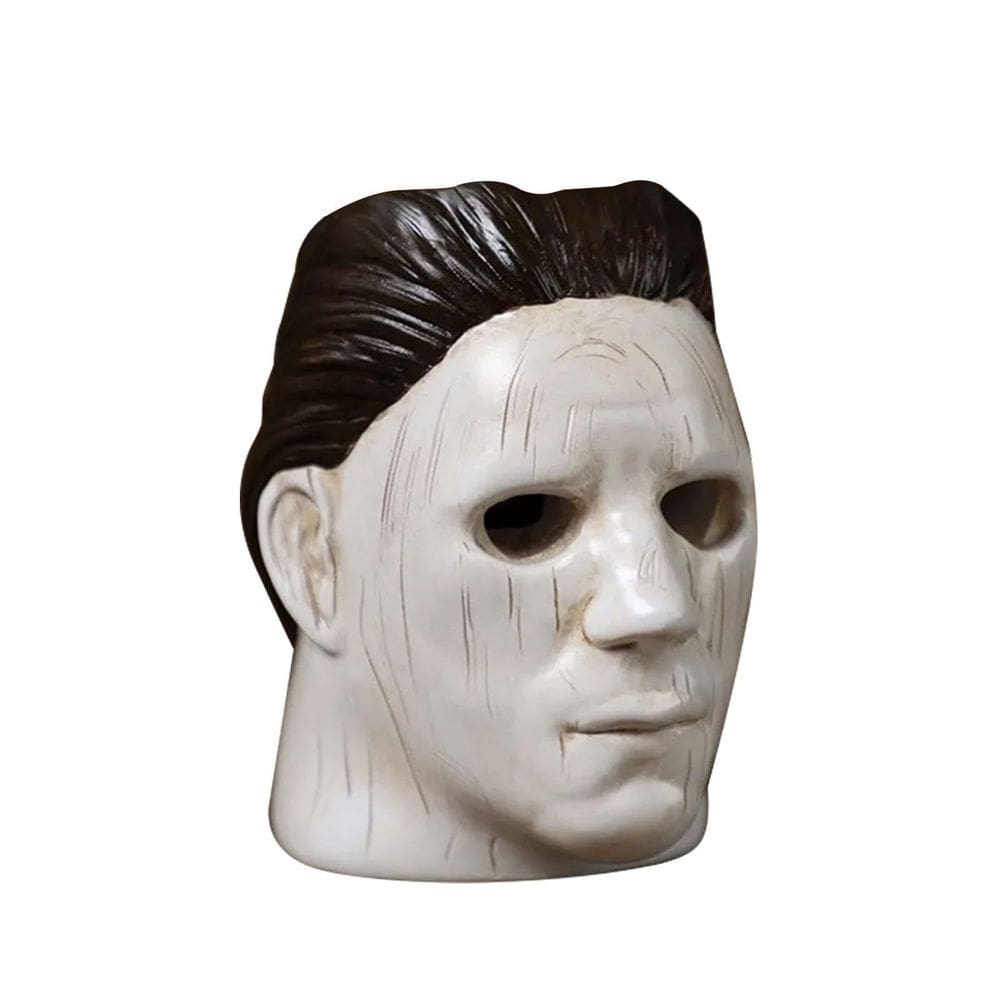 Escultura de vela, cabeça humana assustadora, resina de terror de Halloween