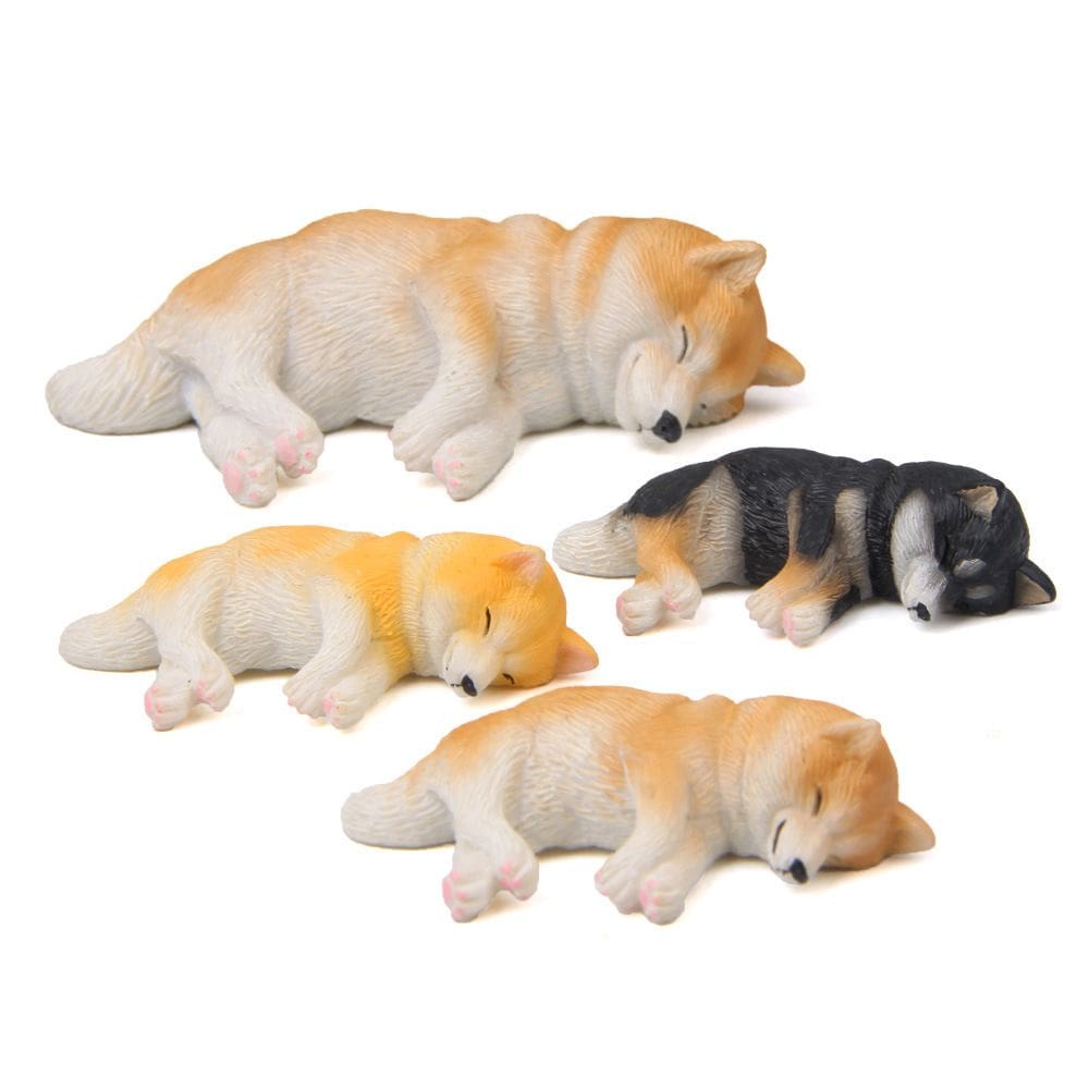 Conjunto de ímãs de geladeira Cute Sleeping Corgi & Husky, 4 unidades