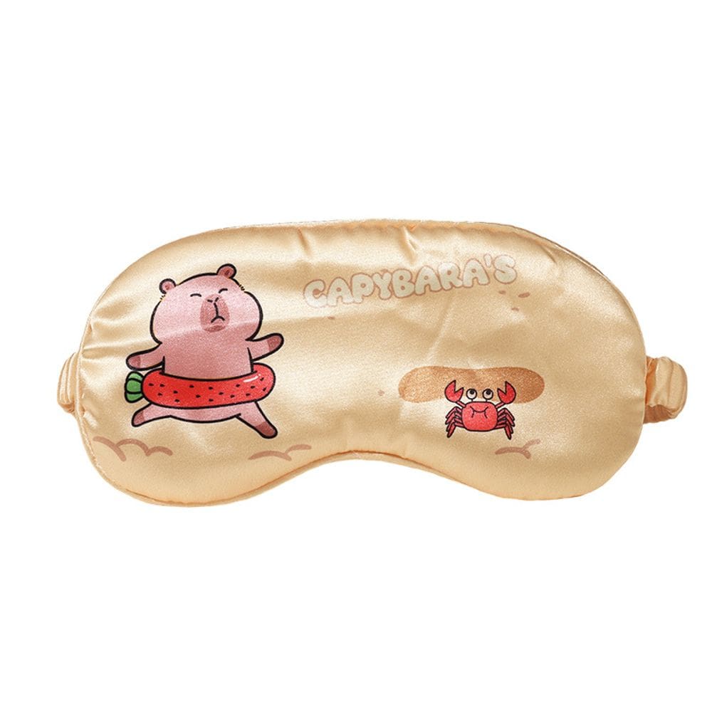 Máscara de dormir Cute Capybara Cartoon Soft Anti-Seda