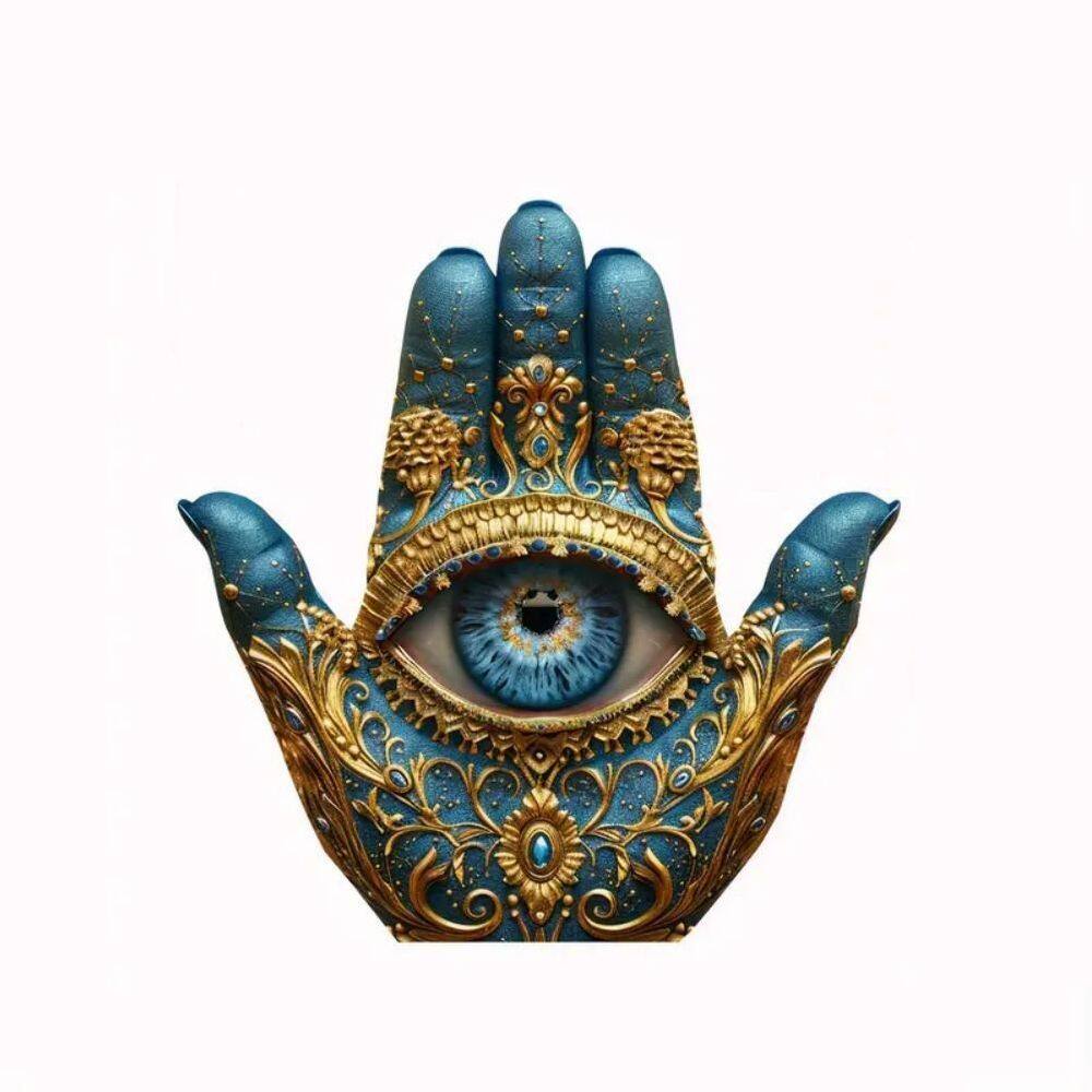 Escultura: estátua, mão, olho, ornamento artístico de palma